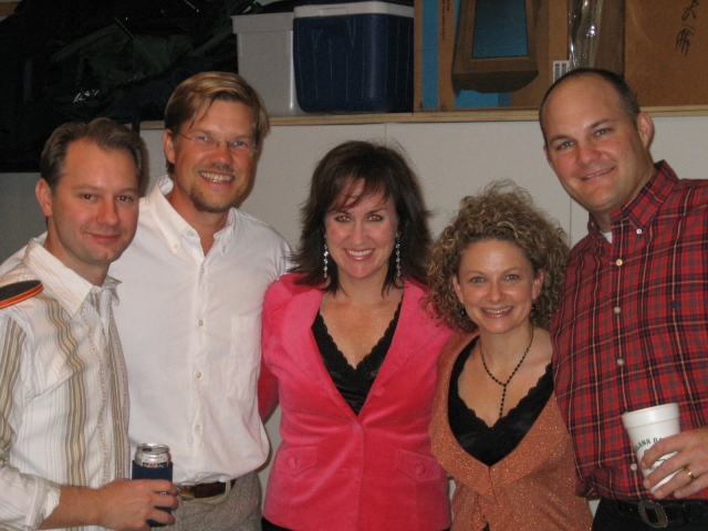 Mike Malinowski, Chris Petri, Kathy Nelms Morford, Missy Hudgens Edwards and Mike Michaux - Christmas 2005